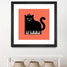 Cool Cat on Piano by Budi Satria Kompoi on GIANT ART - mixed media