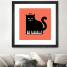 Cool Cat on Piano by Budi Satria Kompoi on GIANT ART - mixed media