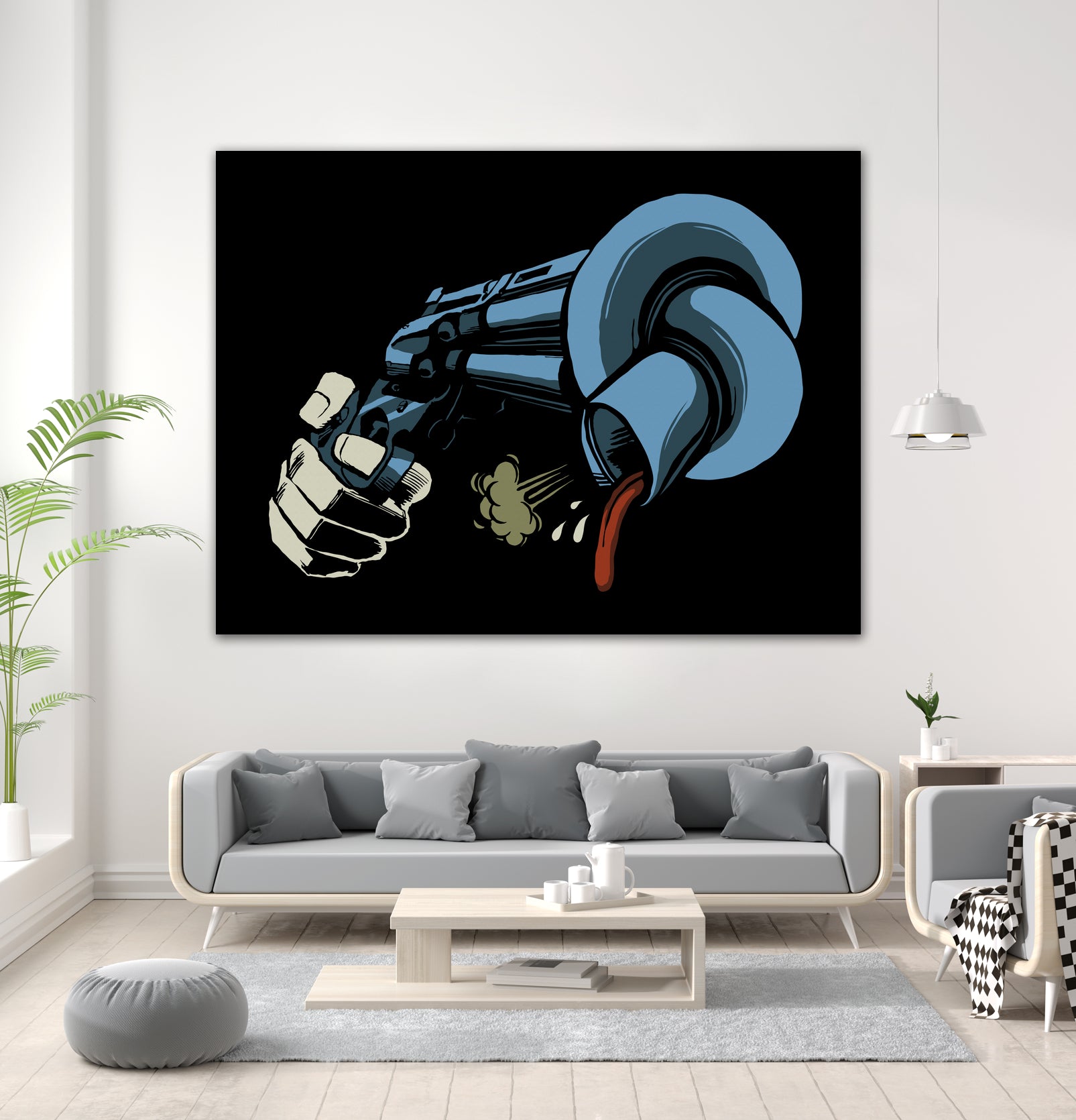 Crooked Gun by Bily Mariano da Luz on GIANT ART - black vector illustration