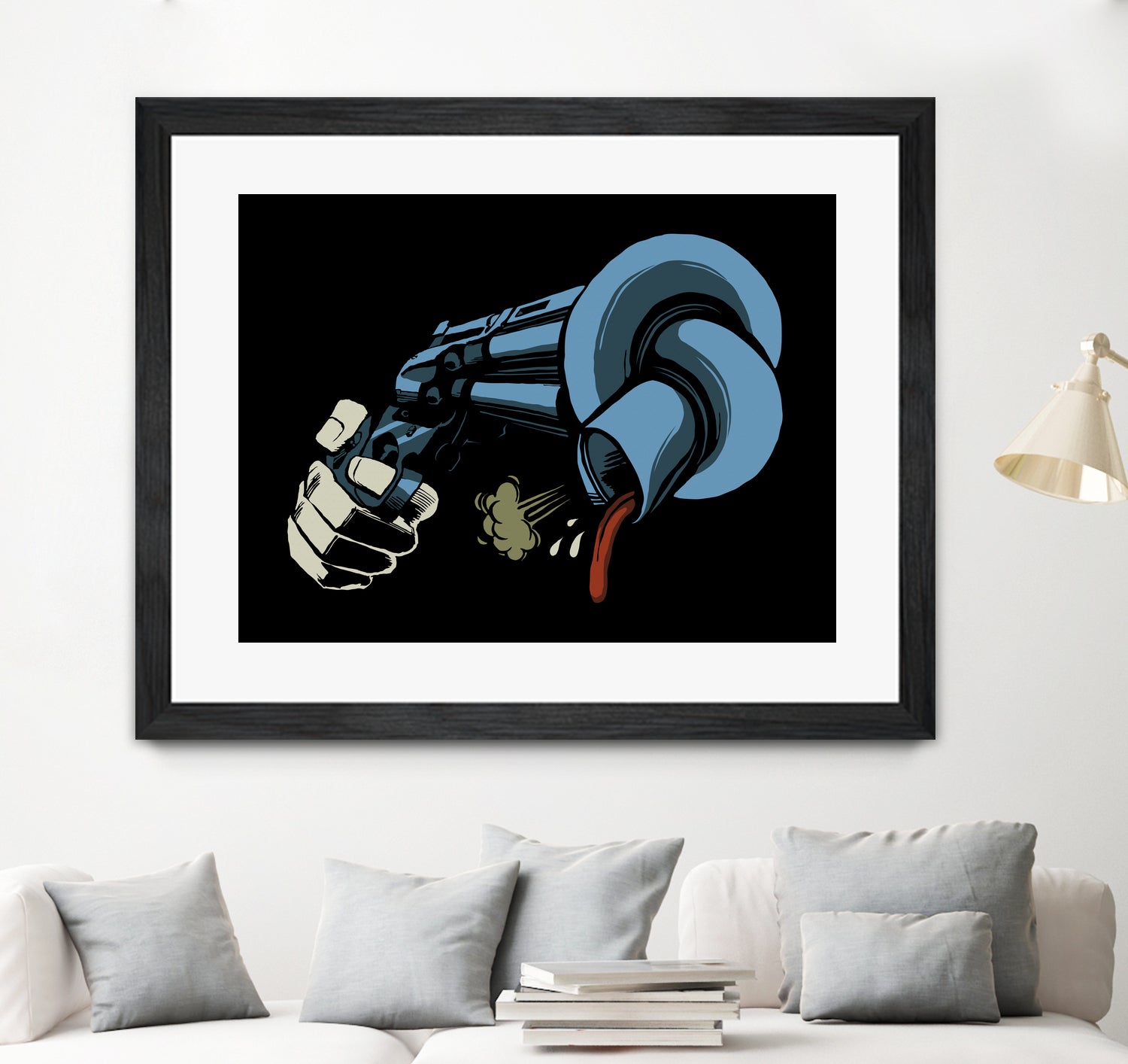 Crooked Gun by Bily Mariano da Luz on GIANT ART - black vector illustration