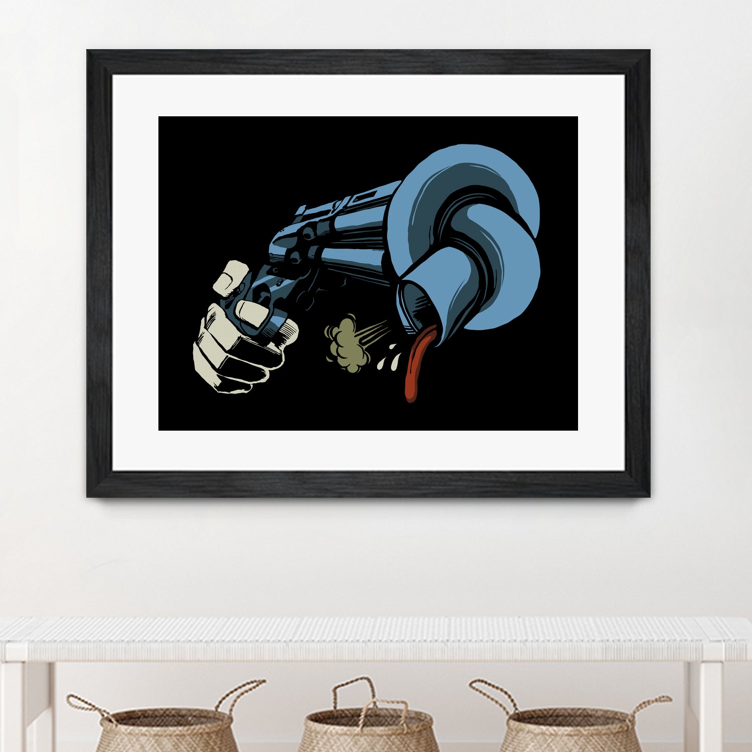 Crooked Gun by Bily Mariano da Luz on GIANT ART - black vector illustration