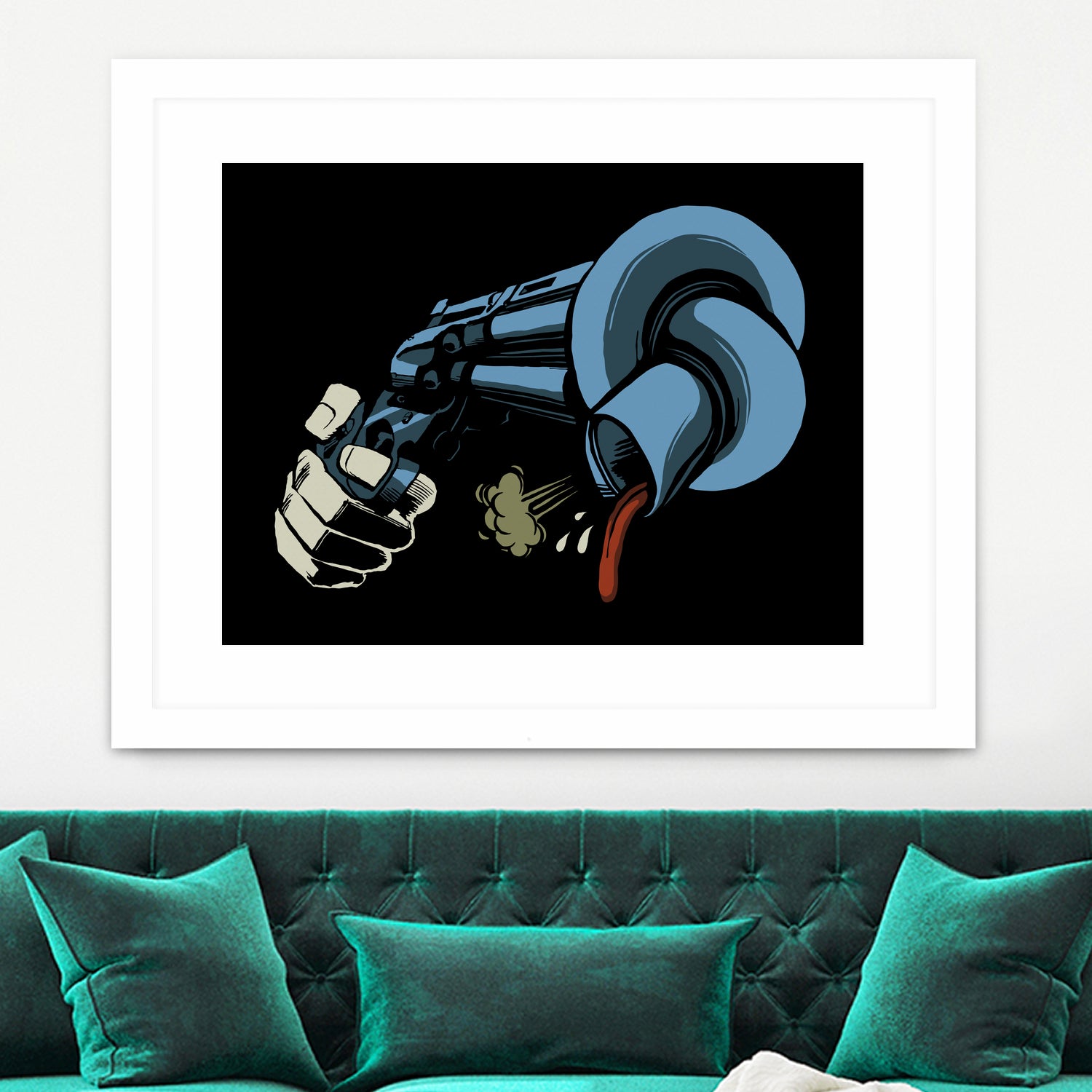 Crooked Gun by Bily Mariano da Luz on GIANT ART - black vector illustration