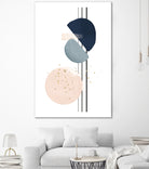 Abstract Study Blush and Navy Blue II by Studio North on GIANT ART - pink digital painting