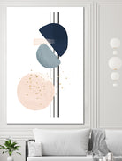 Abstract Study Blush and Navy Blue II by Studio North on GIANT ART - pink digital painting