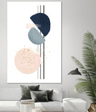 Abstract Study Blush and Navy Blue II by Studio North on GIANT ART - pink digital painting