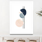 Abstract Study Blush and Navy Blue II by Studio North on GIANT ART - pink digital painting