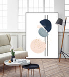 Abstract Study Blush and Navy Blue II by Studio North on GIANT ART - pink digital painting