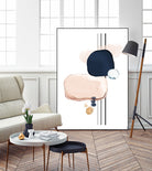 Abstract Study Blush and Navy Blue by Studio North on GIANT ART - pink digital painting