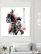 Hero Academy sumi-e by Antonio Camarena on GIANT ART - white digital painting