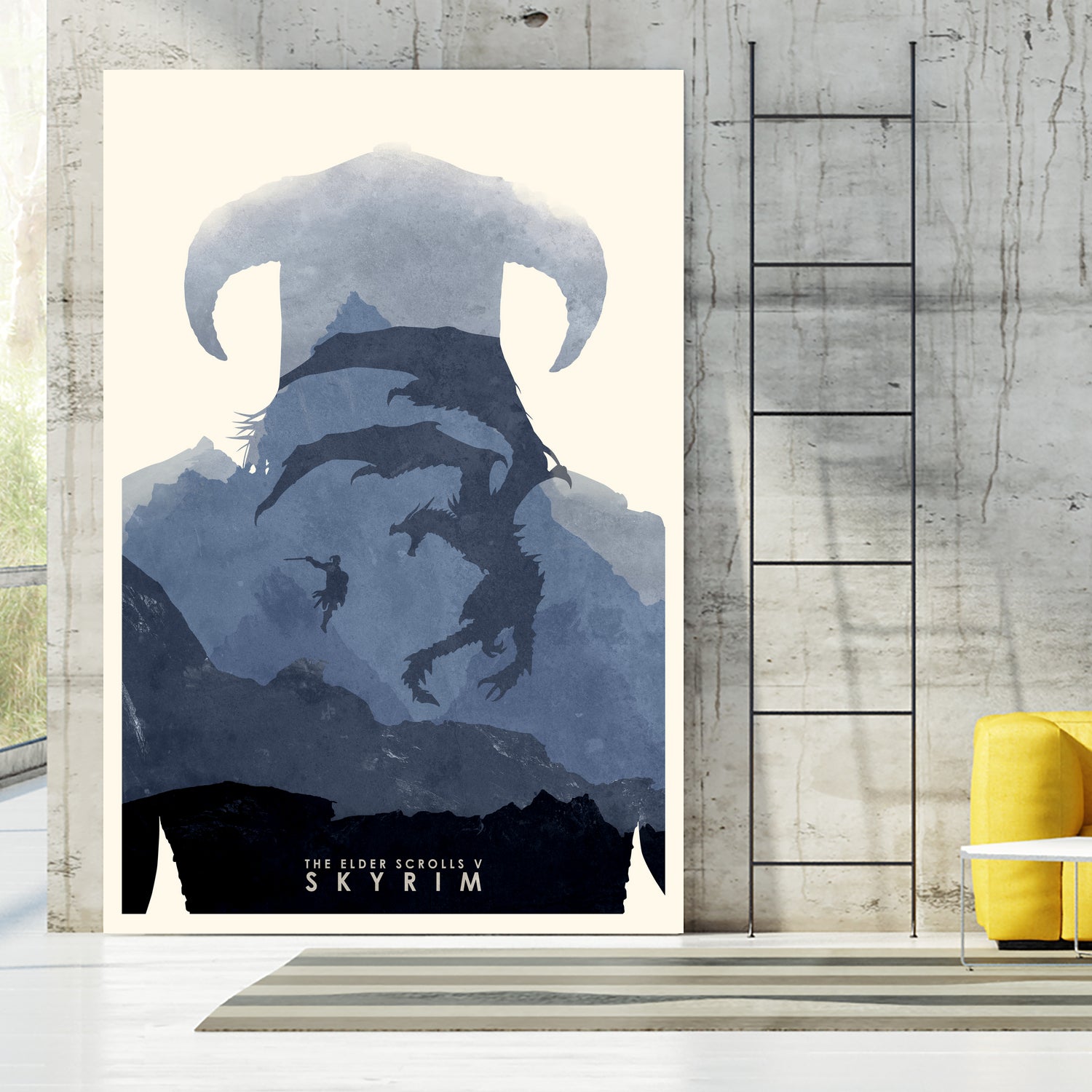 Skyrim II by Ryan Ripley on GIANT ART - blue digital drawing