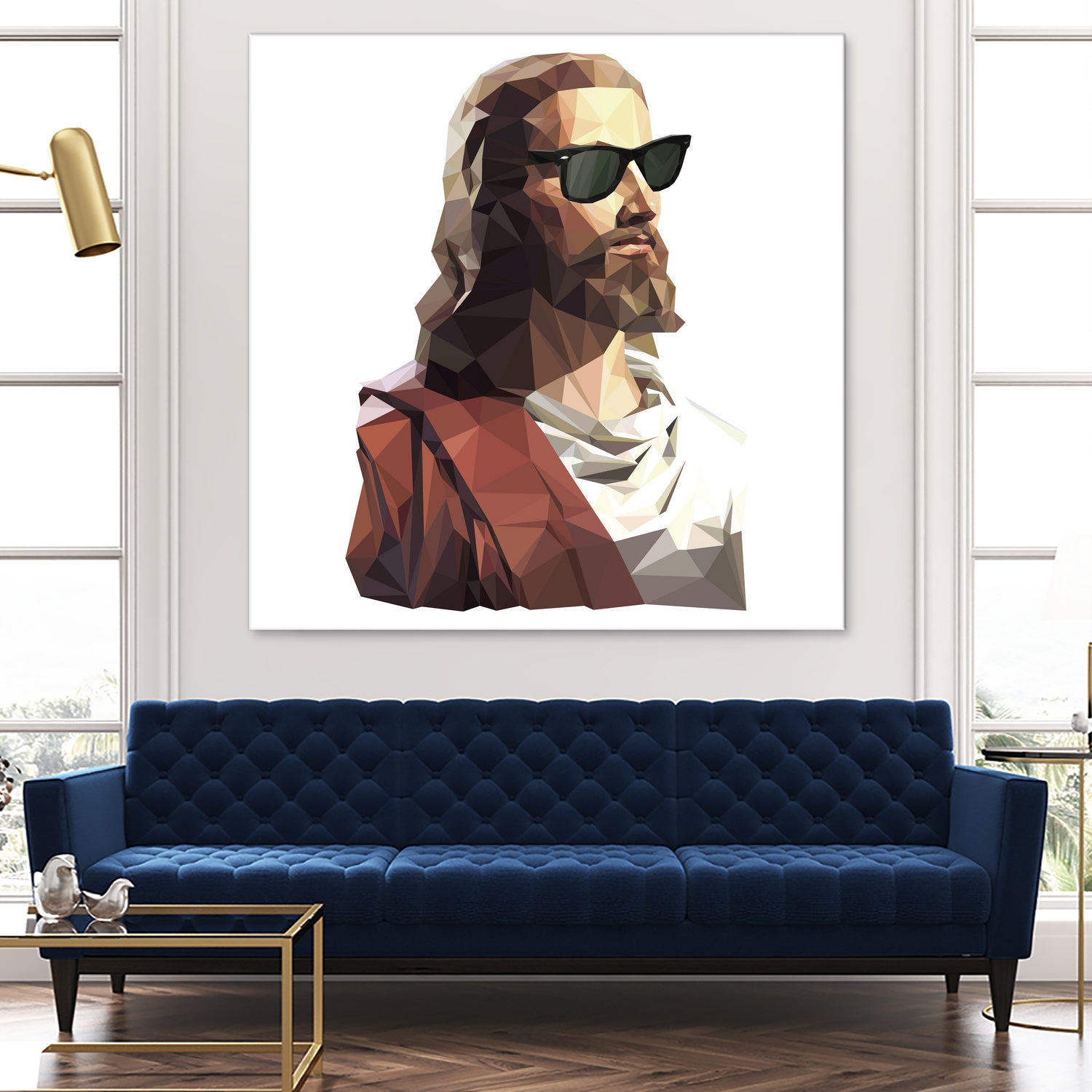 Jesus Born to be Cool by Gabriel Ruiz on GIANT ART - brown photo illustration