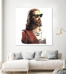 Jesus Born to be Cool by Gabriel Ruiz on GIANT ART - brown photo illustration