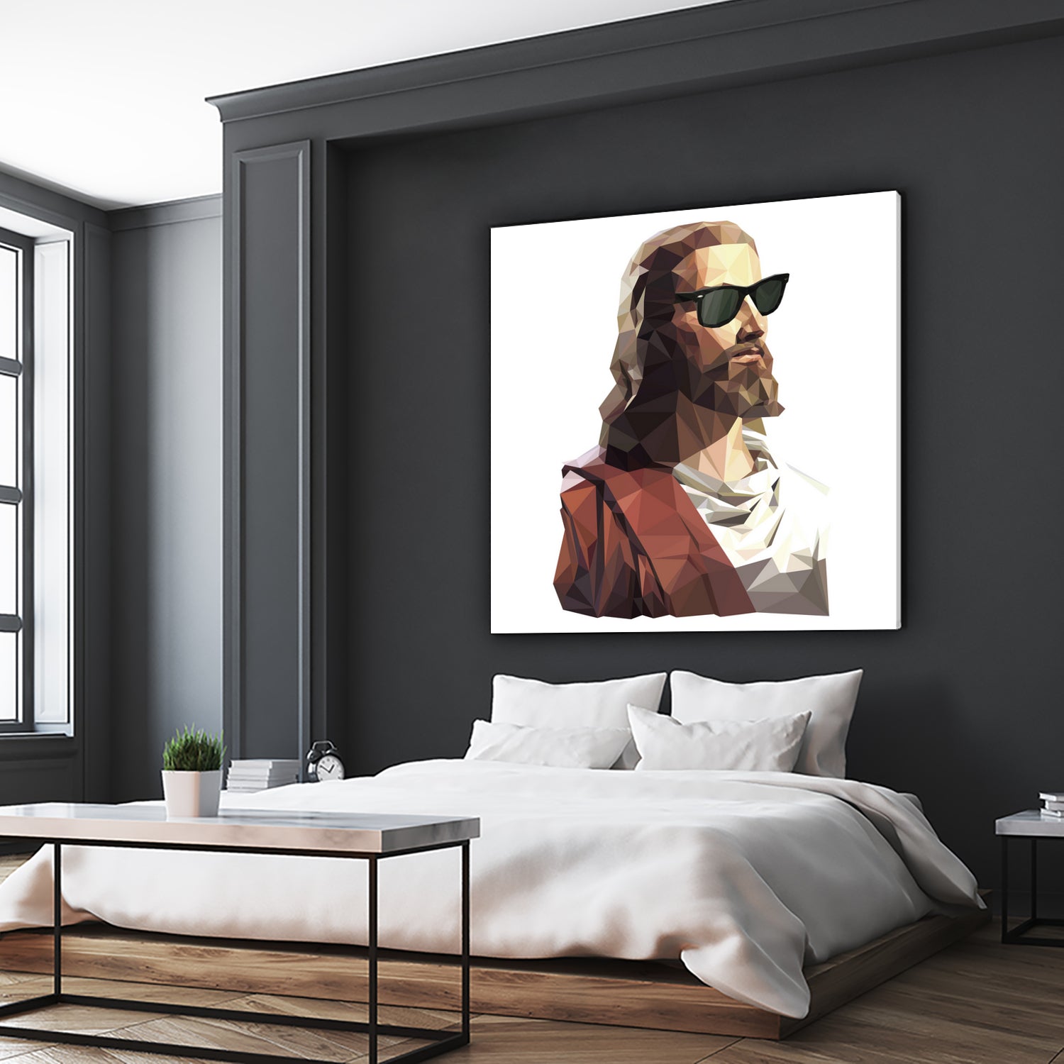 Jesus Born to be Cool by Gabriel Ruiz on GIANT ART - brown photo illustration