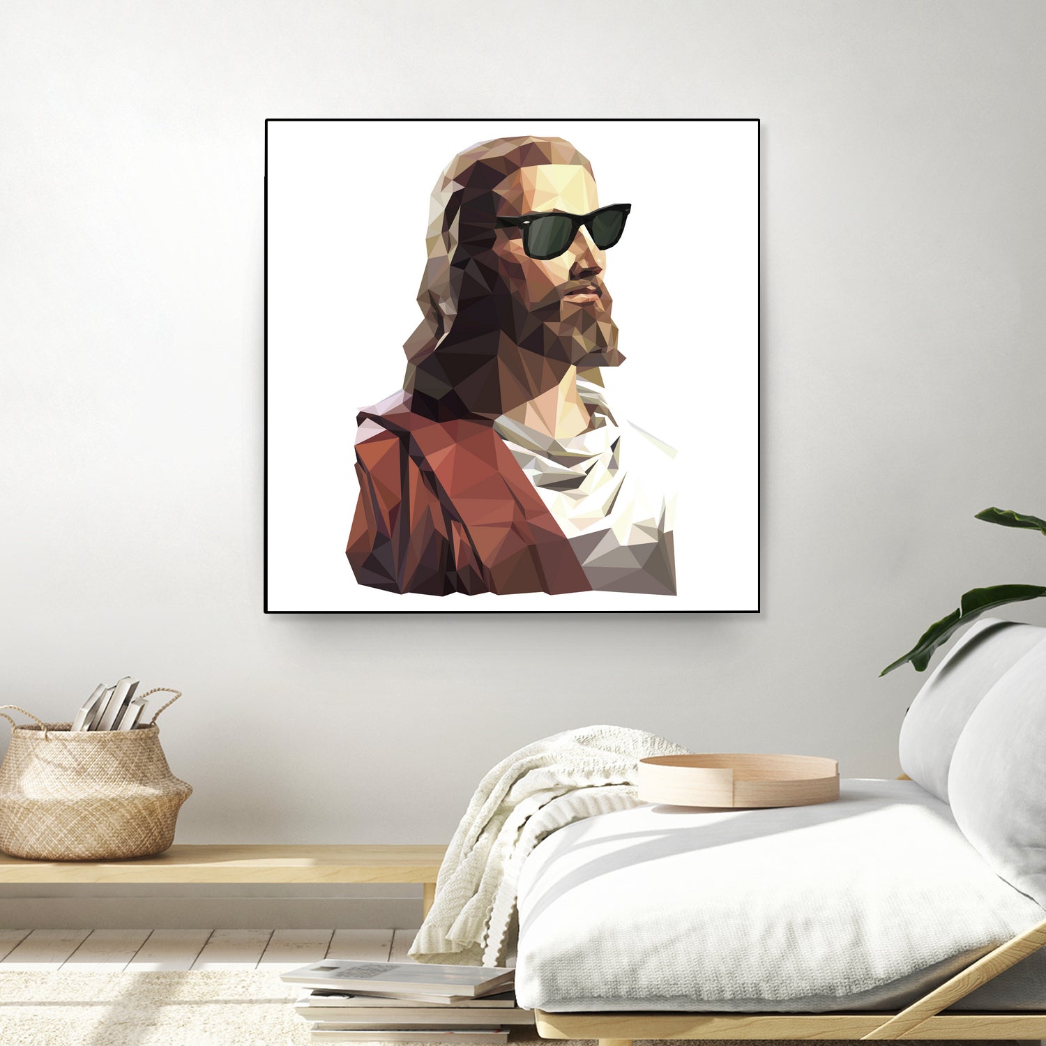 Jesus Born to be Cool by Gabriel Ruiz on GIANT ART - brown photo illustration