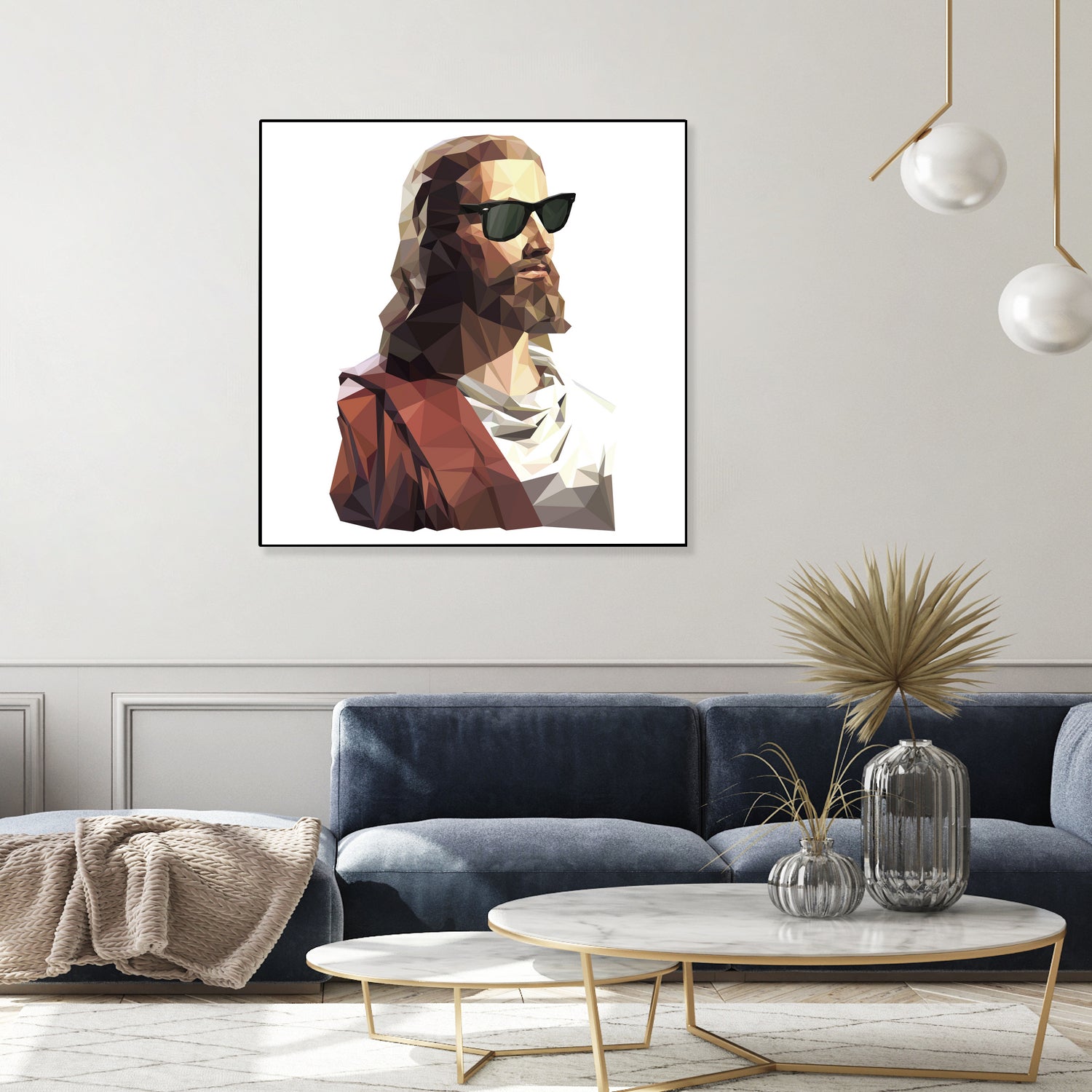 Jesus Born to be Cool by Gabriel Ruiz on GIANT ART - brown photo illustration