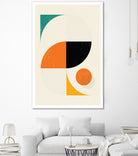 Mid Century Modern Abstract Pop, Retro Style by Studio North on GIANT ART - orange digital drawing