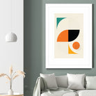 Mid Century Modern Abstract Pop, Retro Style by Studio North on GIANT ART - orange digital drawing