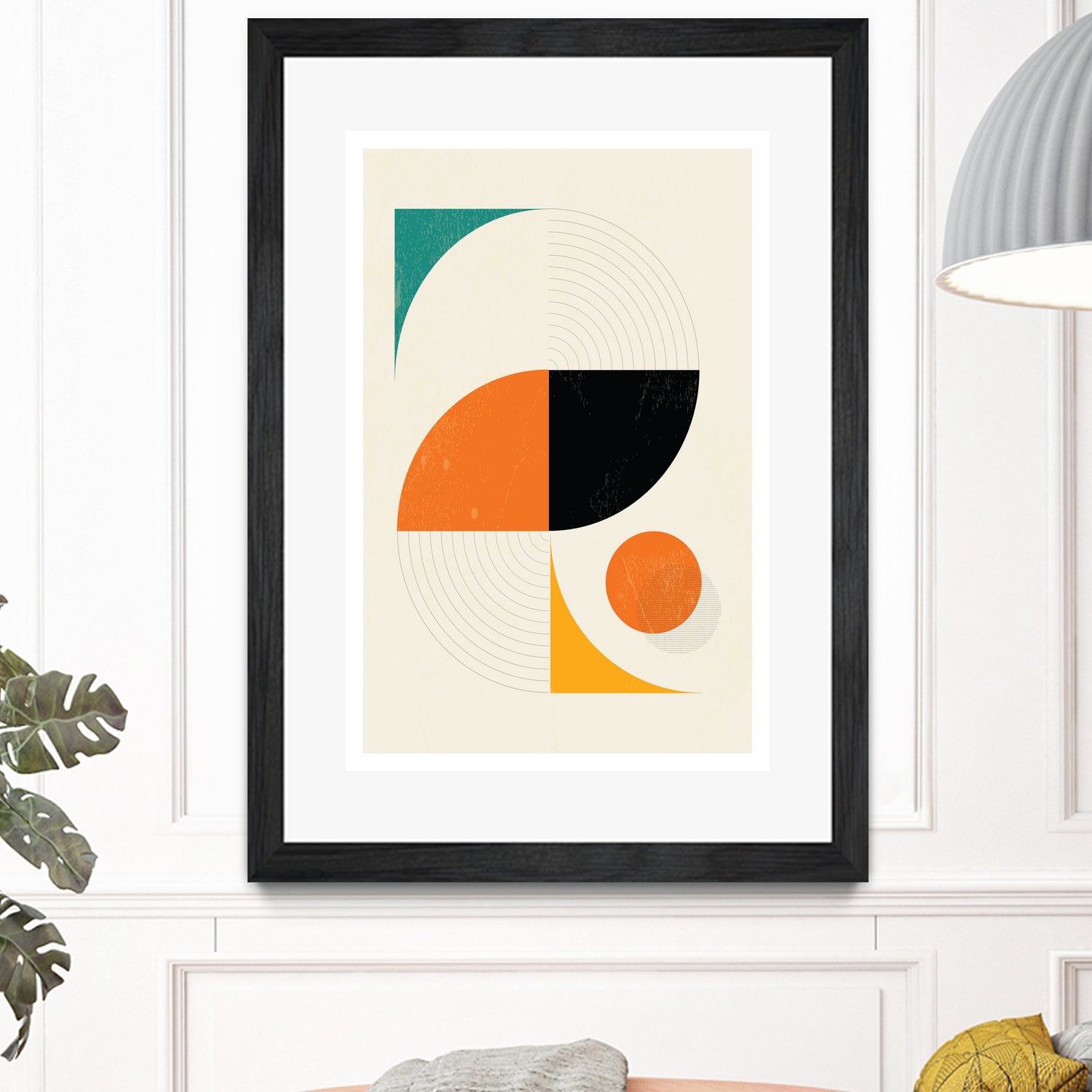 Mid Century Modern Abstract Pop, Retro Style by Studio North on GIANT ART - orange digital drawing