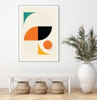 Mid Century Modern Abstract Pop, Retro Style by Studio North on GIANT ART - orange digital drawing