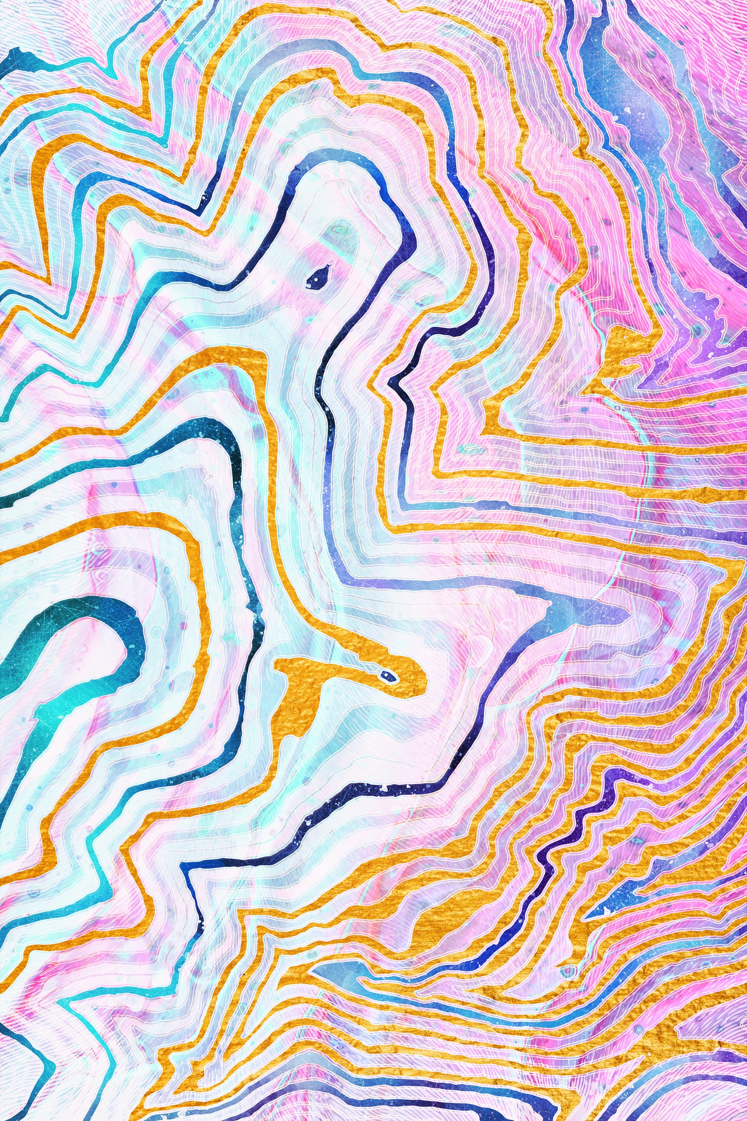 Marble XXXII by Tenyo Marchev on GIANT ART - pink processing/programming