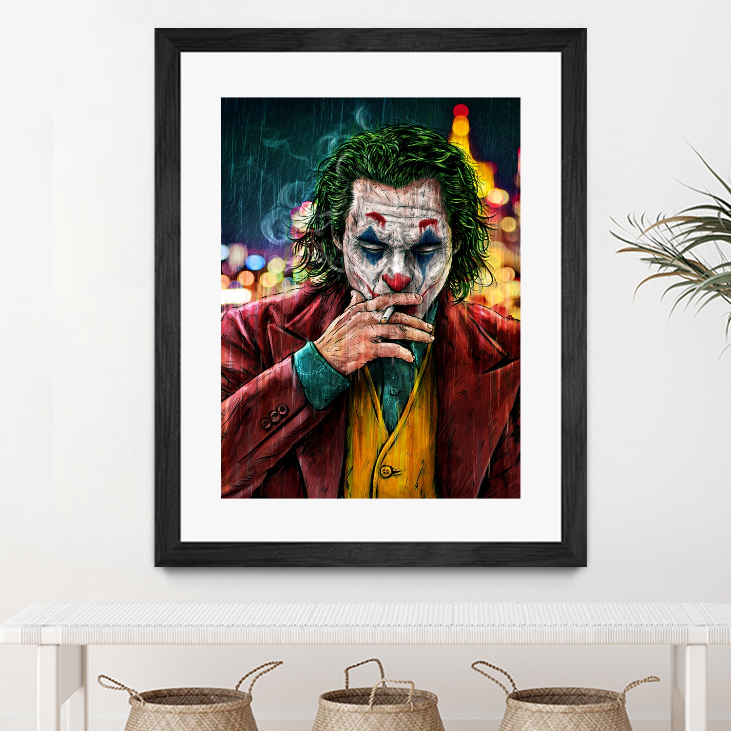 Smoking Joker Pt.1 by Arcadia Wiryawan on GIANT ART - red digital painting