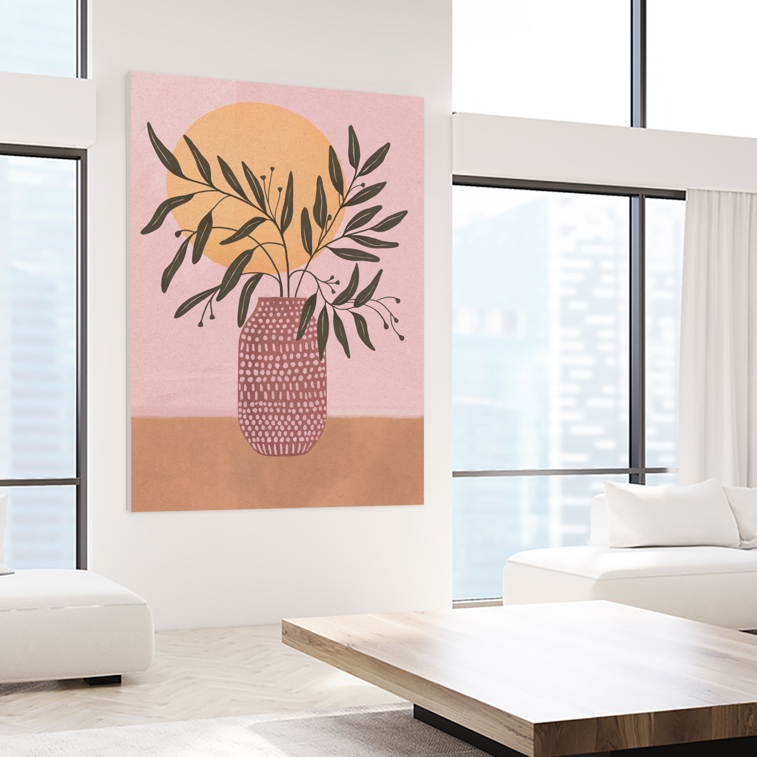 olive branch by Laura Graves on GIANT ART - pink digital painting