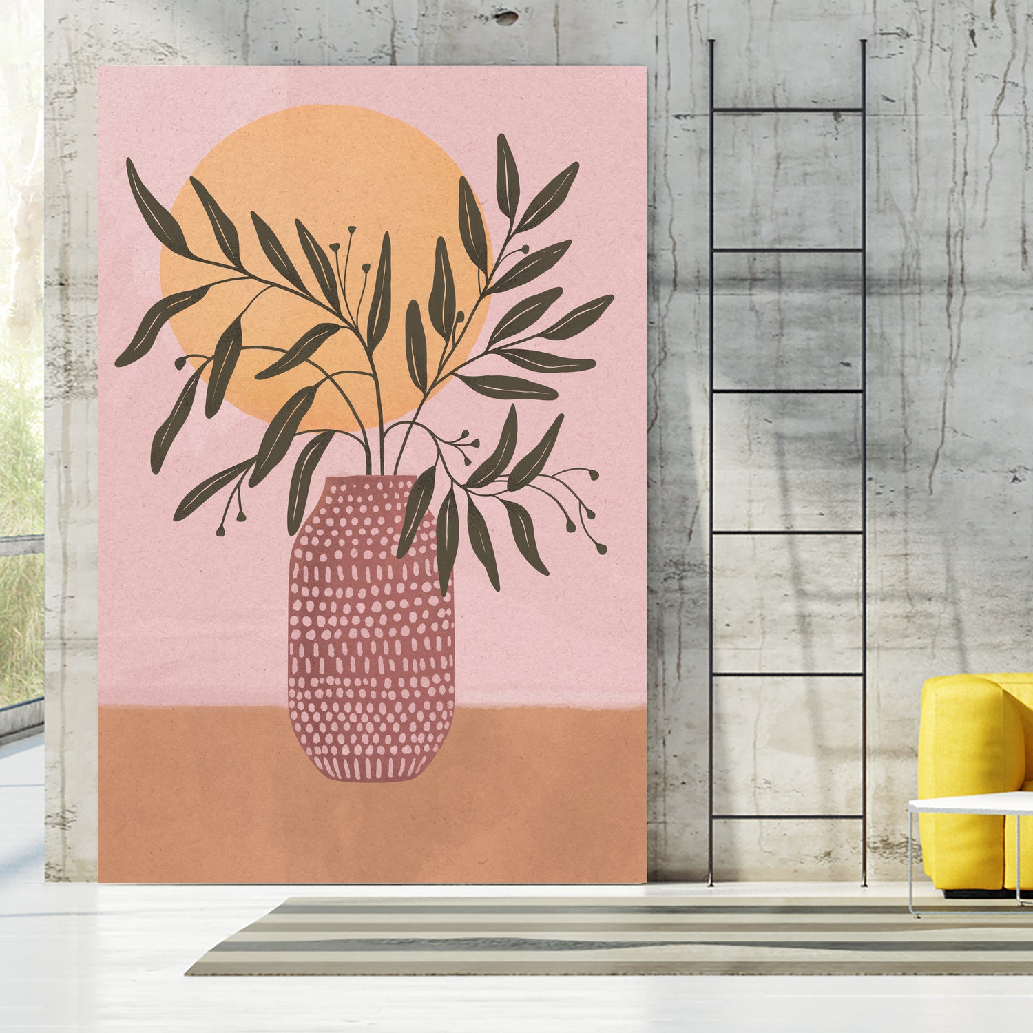 olive branch by Laura Graves on GIANT ART - pink digital painting