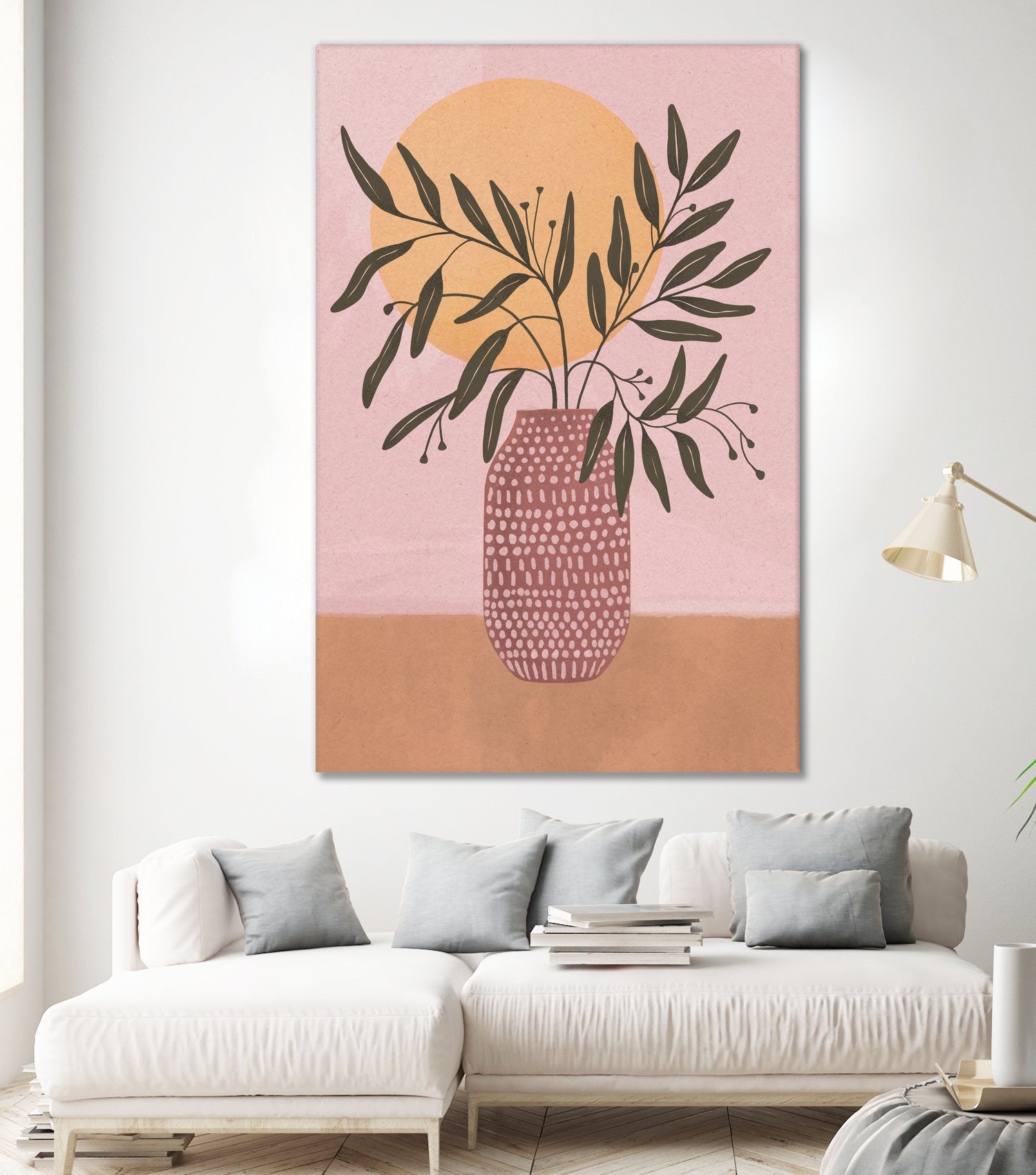 olive branch by Laura Graves on GIANT ART - pink digital painting