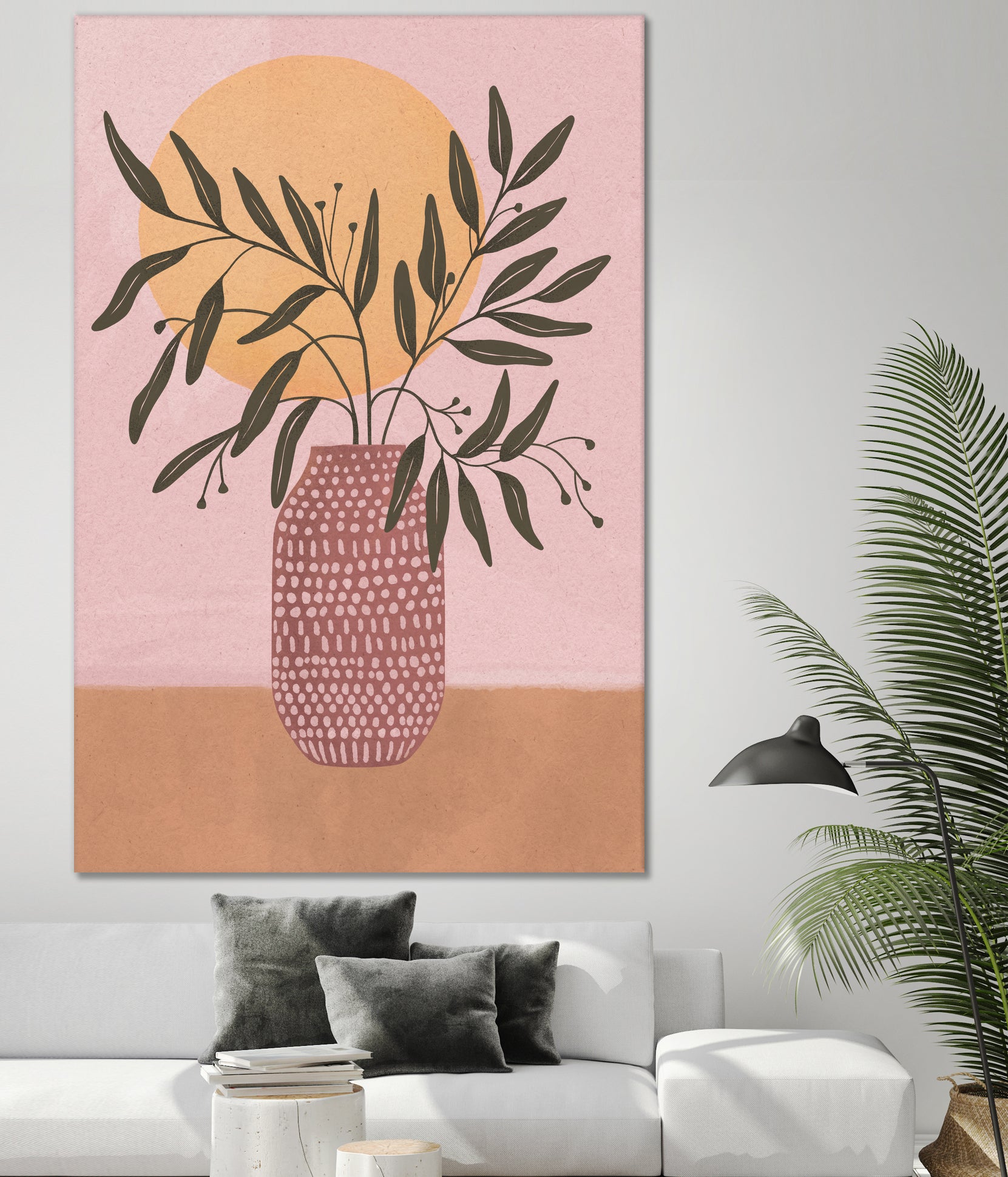 olive branch by Laura Graves on GIANT ART - pink digital painting