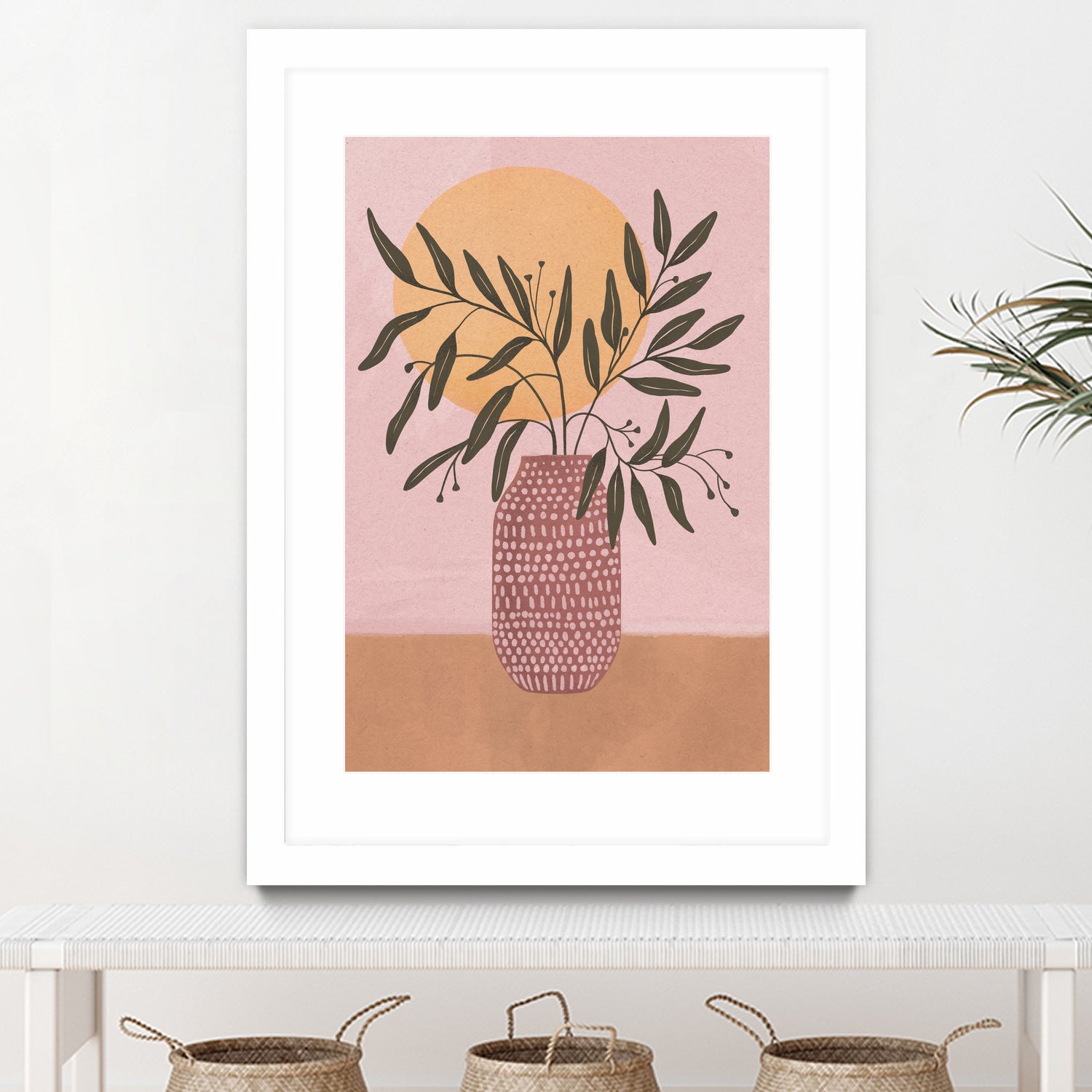 olive branch by Laura Graves on GIANT ART - pink digital painting