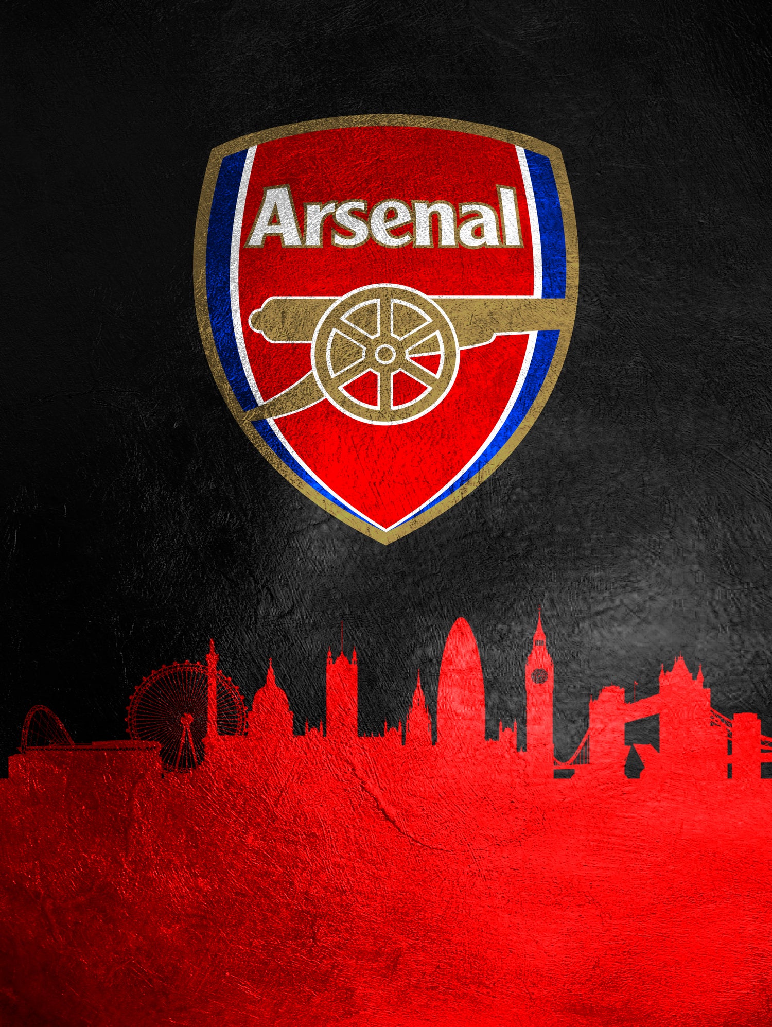 Arsenal FC Skyline by Adrian Baldovino on GIANT ART - red vector illustration