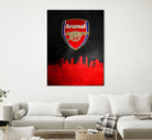 Arsenal FC Skyline by Adrian Baldovino on GIANT ART - red vector illustration