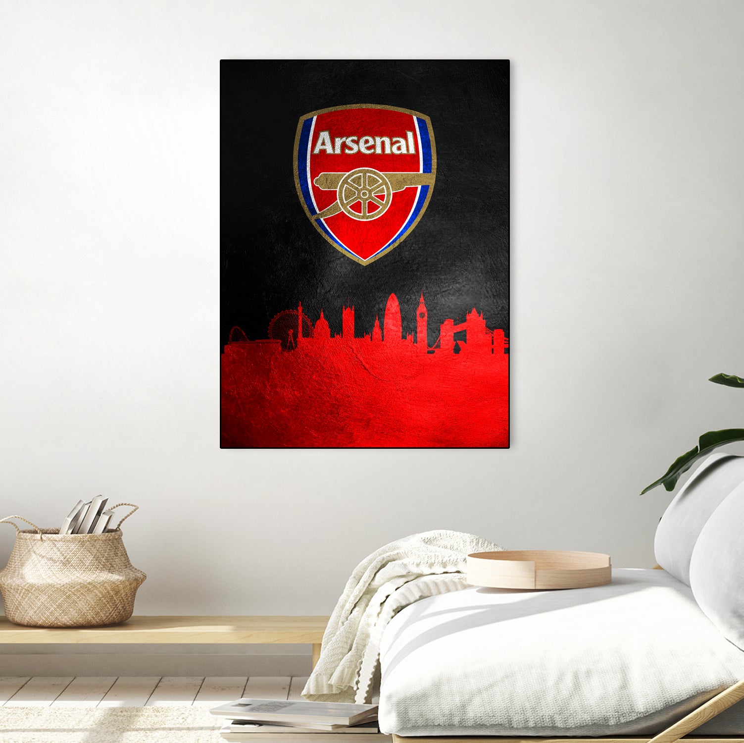 Arsenal FC Skyline by Adrian Baldovino on GIANT ART - red vector illustration