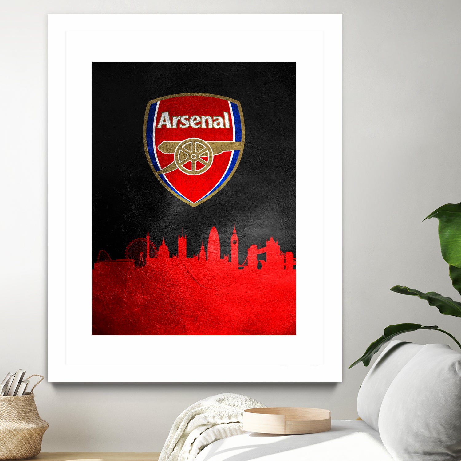 Arsenal FC Skyline by Adrian Baldovino on GIANT ART - red vector illustration