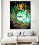 No 5 Water Drops by Daniel Janda on GIANT ART - green mixed media