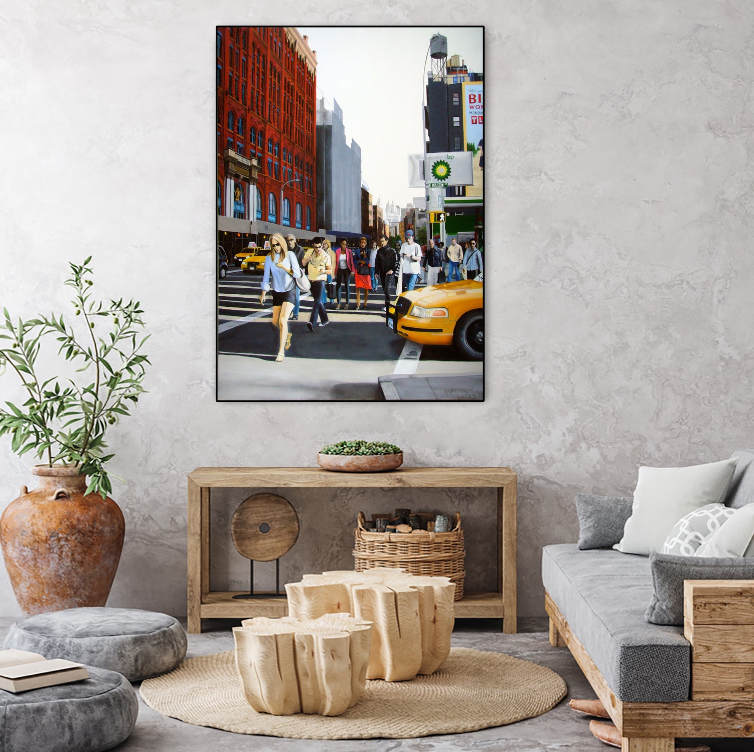 SoHo New York City by Matthew Holden Bates on GIANT ART - red mixed media