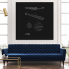 Baseball Bat Patent - Black by Finlay McNevin on GIANT ART - black typography