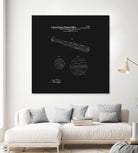 Baseball Bat Patent - Black by Finlay McNevin on GIANT ART - black typography