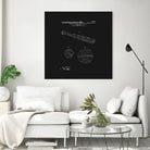 Baseball Bat Patent - Black by Finlay McNevin on GIANT ART - black typography