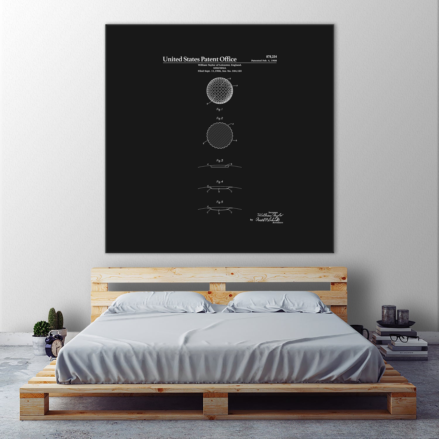 Golf Ball Patent - Black by Finlay McNevin on GIANT ART - black typography