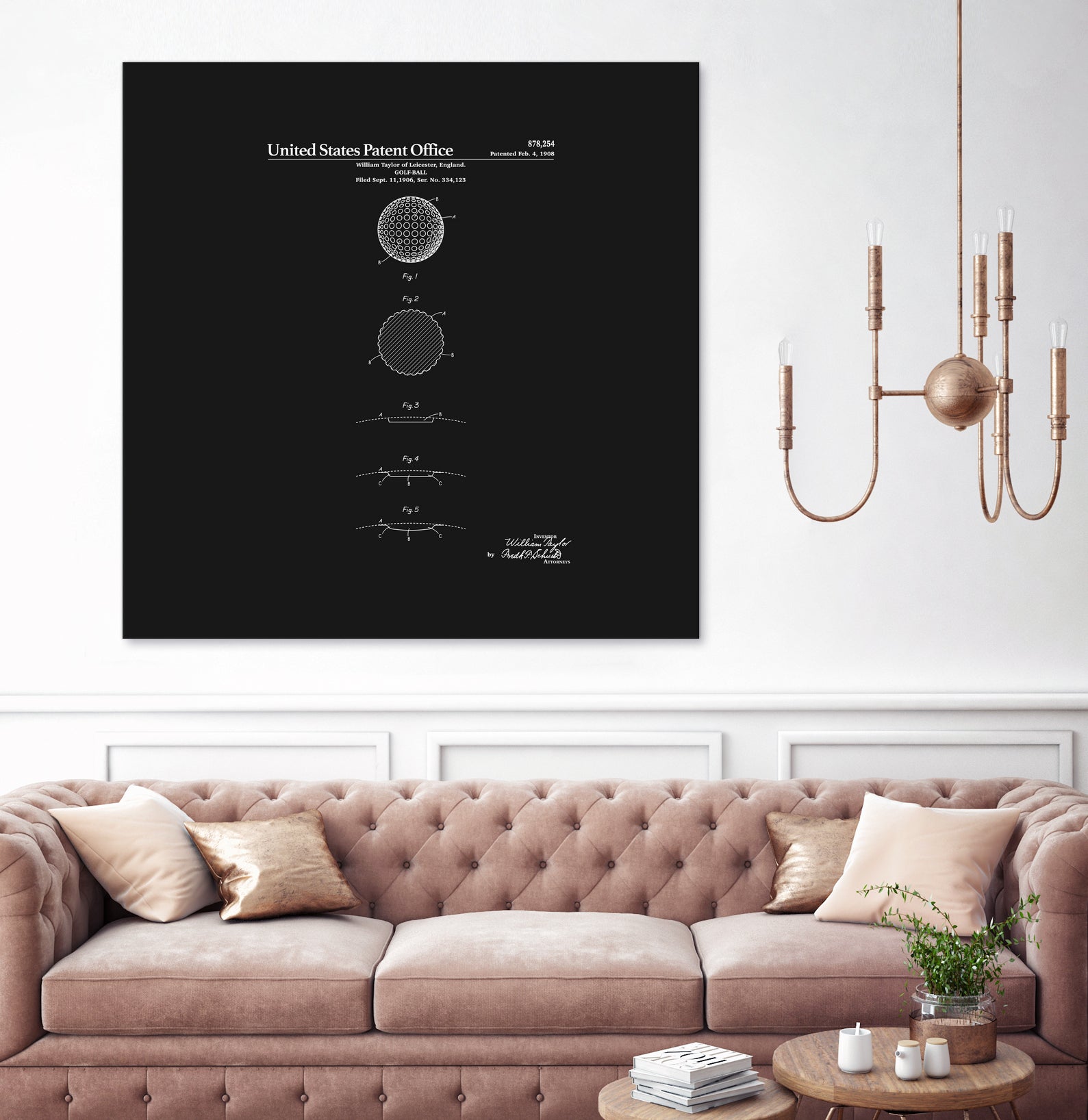 Golf Ball Patent - Black by Finlay McNevin on GIANT ART - black typography