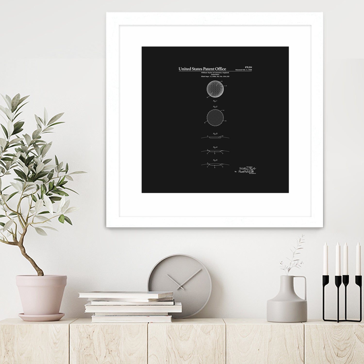 Golf Ball Patent - Black by Finlay McNevin on GIANT ART - black typography