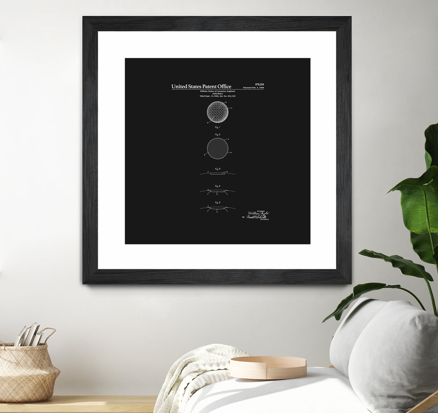 Golf Ball Patent - Black by Finlay McNevin on GIANT ART - black typography