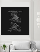 Hockey Skate Patent - Black by Finlay McNevin on GIANT ART - black typography