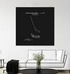 Hockey Stick Patent - Black by Finlay McNevin on GIANT ART - black typography