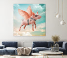 Little pig Can Fly by Vin Zzep on GIANT ART - white photo illustration