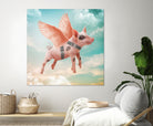 Little pig Can Fly by Vin Zzep on GIANT ART - white photo illustration