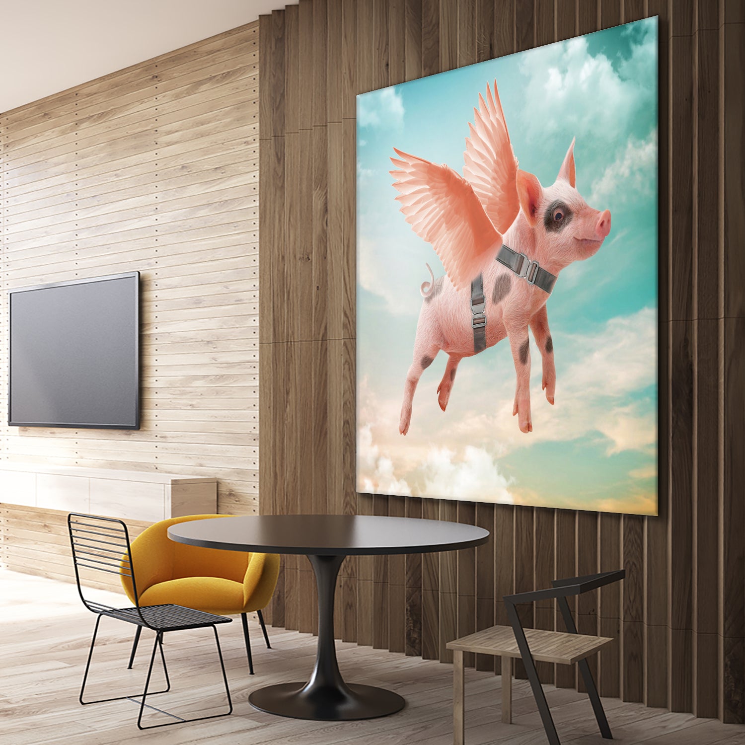 Little pig Can Fly by Vin Zzep on GIANT ART - white photo illustration