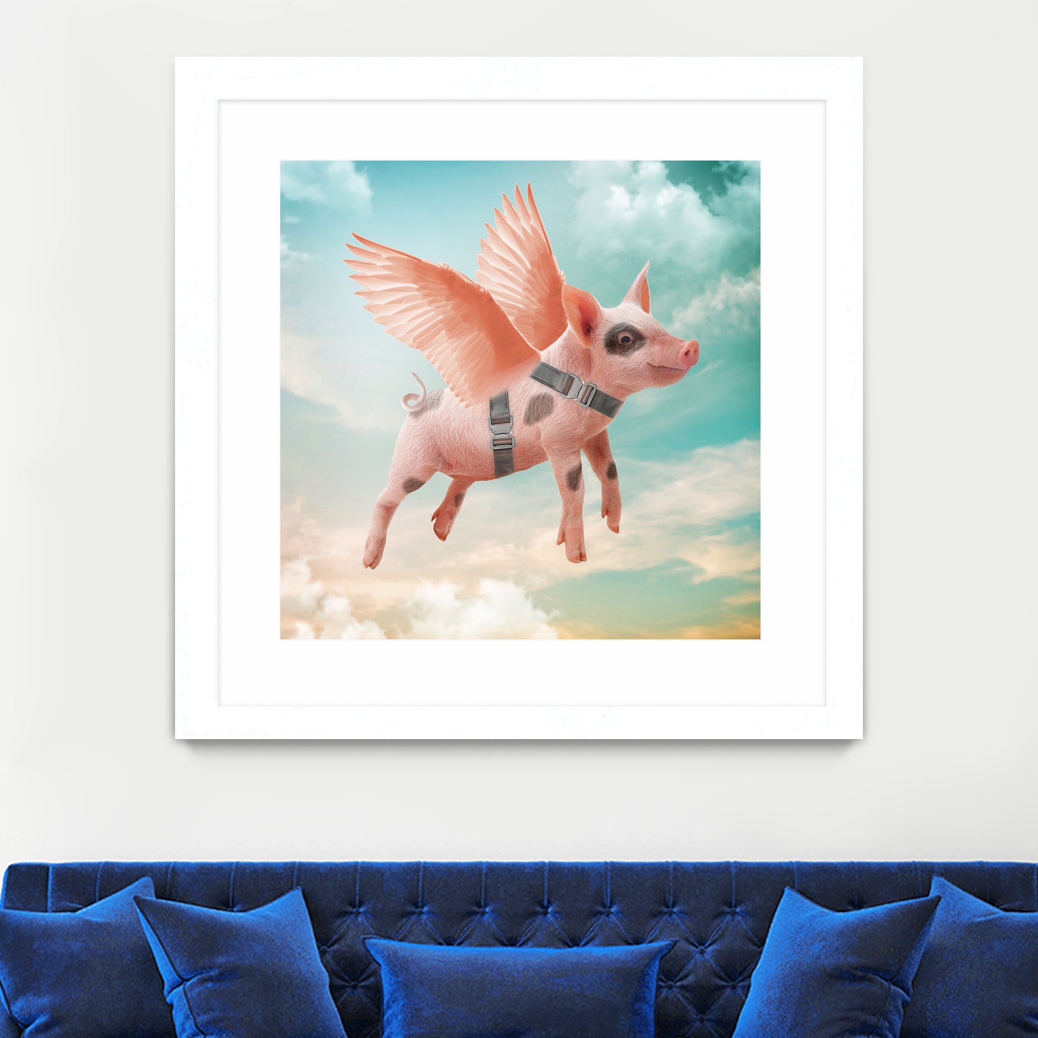 Little pig Can Fly by Vin Zzep on GIANT ART - white photo illustration