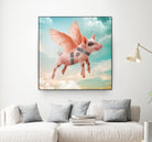 Little pig Can Fly by Vin Zzep on GIANT ART - white photo illustration